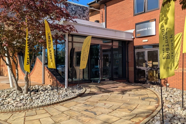An image of the entrance to Cranmore Park events venue in Solihull